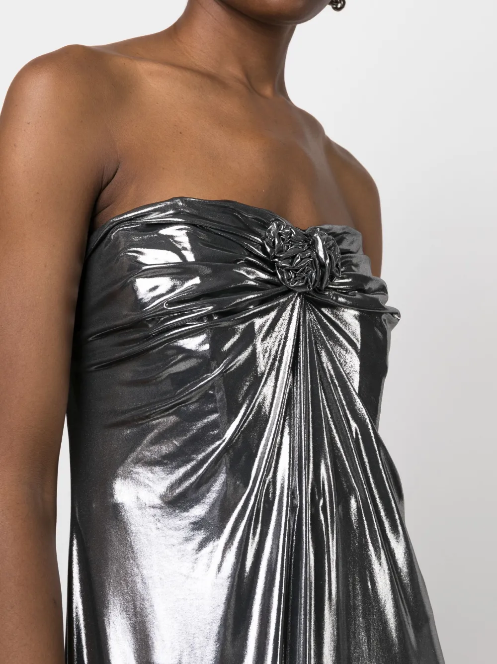 Magda Butrym Strapless maxi-jurk Zilver