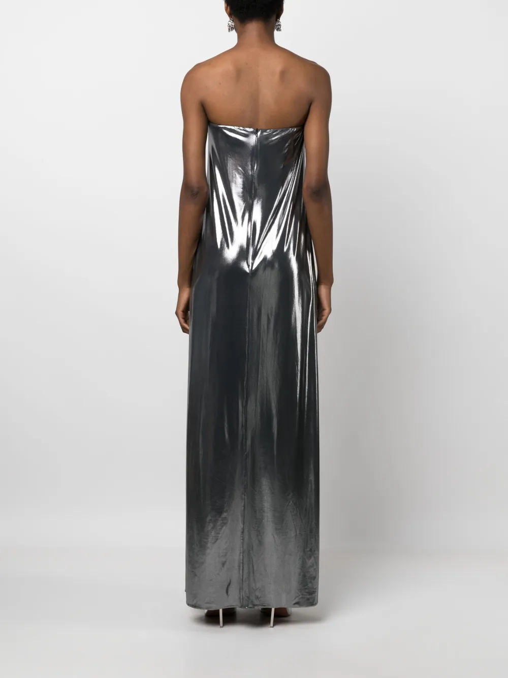 Magda Butrym Strapless maxi-jurk Zilver