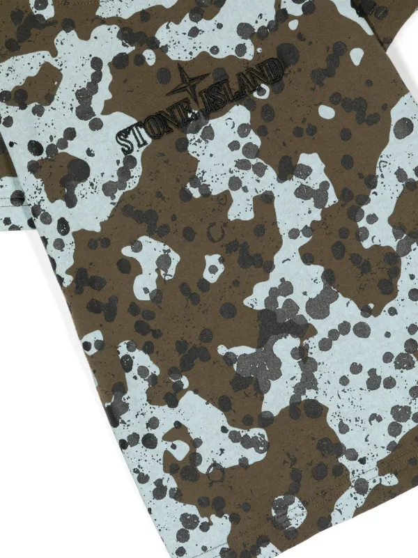 Stone Island Junior カモフラージュ Tシャツ | グリーン | FARFETCH JP
