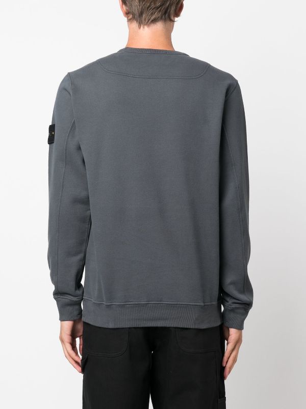 Stone island best sale gray sweatshirt