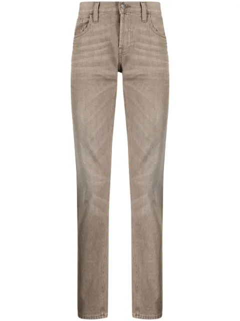 Gucci whiskering-effect cotton jeans