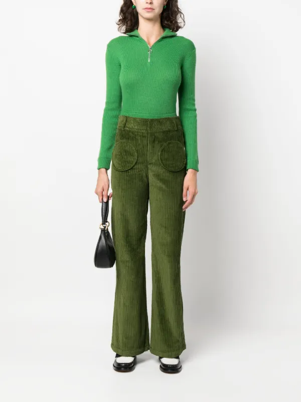 DESTREE Yoshitomo Corduroy Trousers | Green | FARFETCH