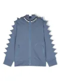 Stella McCartney Kids Monster-print organic-cotton zipped hoodie - Blue