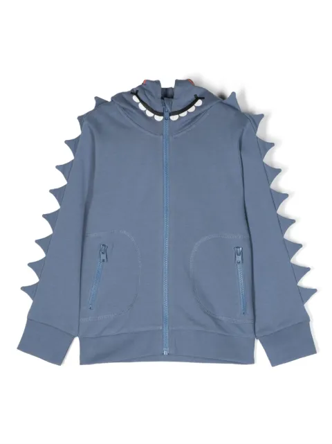 Stella McCartney Kids Monster-print organic-cotton zipped hoodie