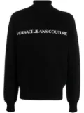 Versace Jeans Couture logo-print roll-neck jumper - Black