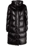 Woolrich logo-patch padded raincoat - Black