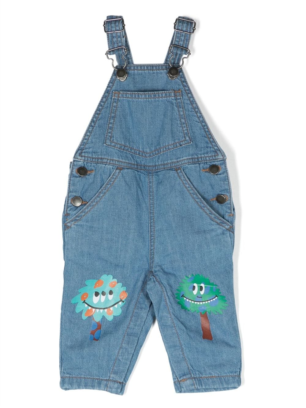 Image 1 of Stella McCartney Kids graphic-print denim dungarees