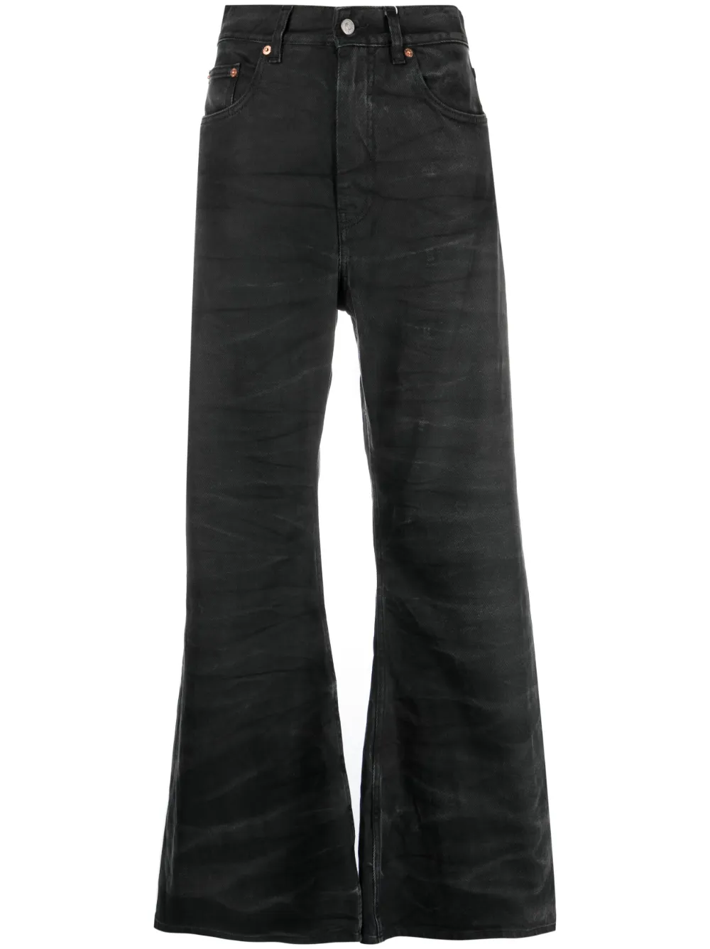 MM6 MAISON MARGIELA CREASE-EFFECT FLARED JEANS