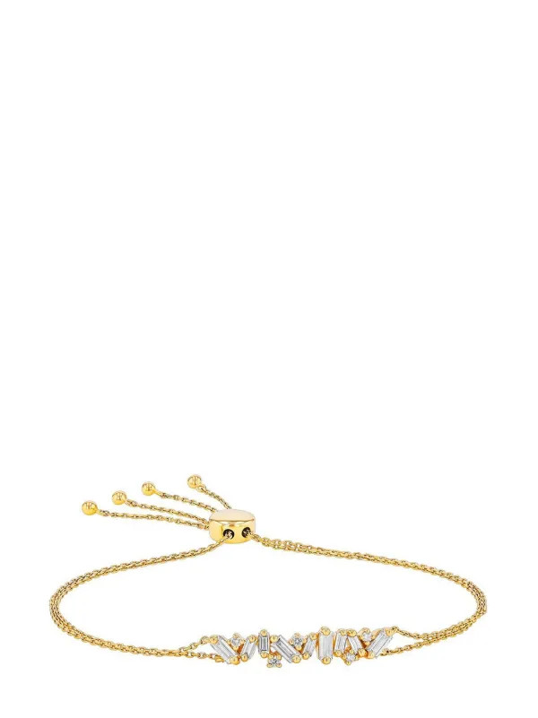 Suzanne Kalan 18kt Yellow Gold Fenzy Diamond Drawstring Bracelet