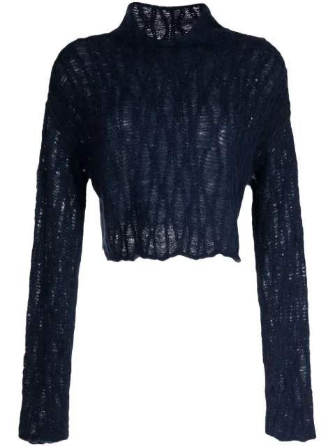VOZ Manos Cable high-neck jumper 