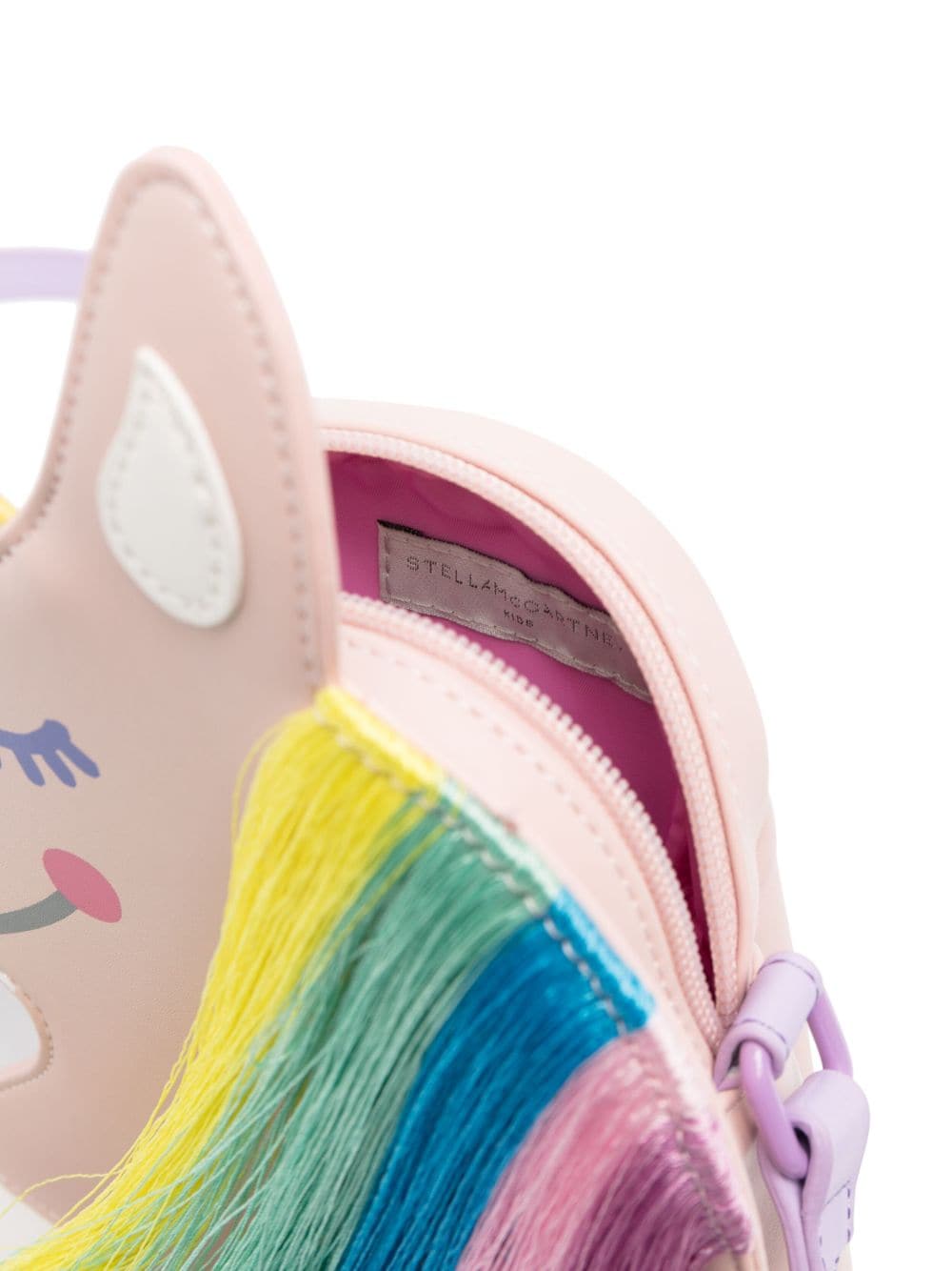Shop Stella Mccartney Unicorn-shaped Shoulder Bag In Pink