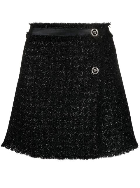 Versace tweed wrap miniskirt