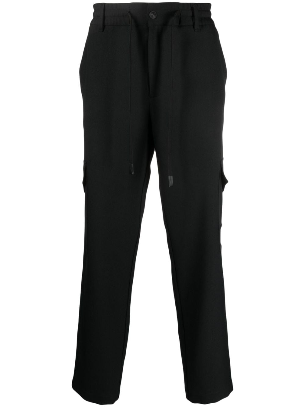 Shop Versace Jeans Couture Straight-leg Trousers In Black