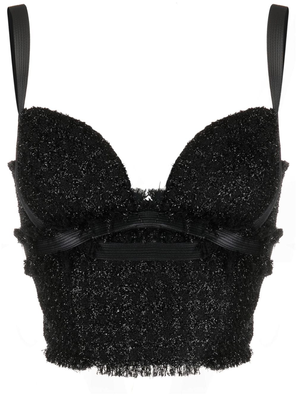 Versace tweed corset top - Black