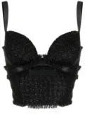 Versace tweed corset top - Black