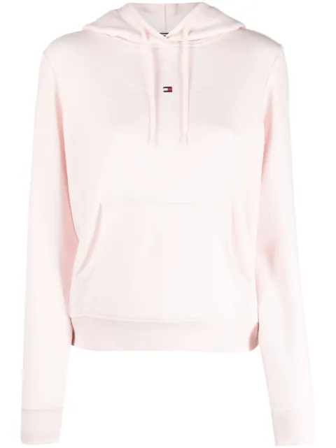 Tommy Jeans logo-embroidered hooded sweatshirt