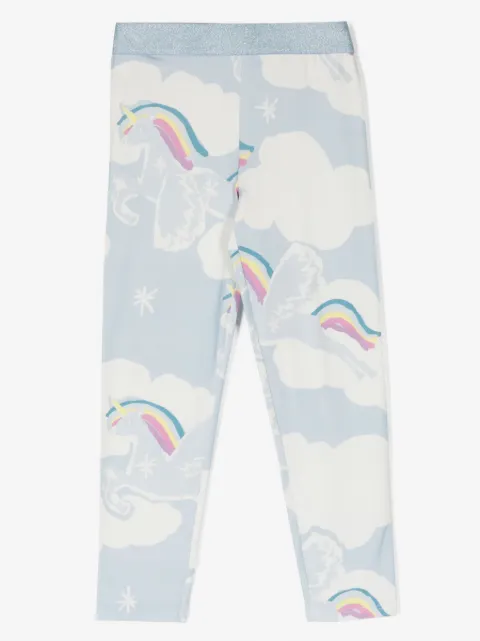 Stella McCartney Kids leggins stretch con estampado de grafiti