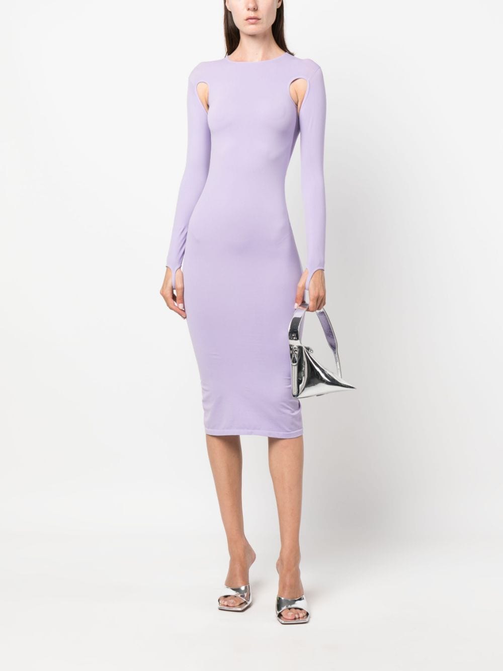 Image 2 of ANDREĀDAMO cut-out detail stretch dress