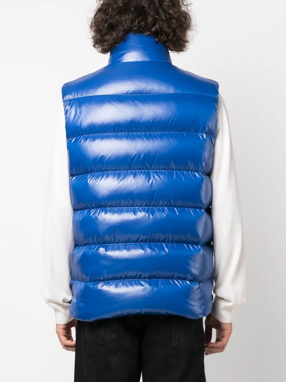 Shop Moncler Tibb Padded Gillet In Blue