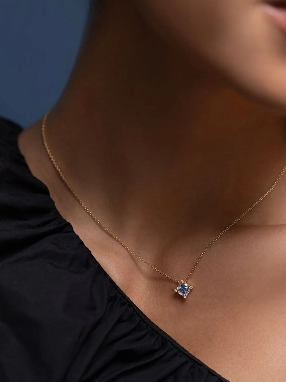 Suzanne Kalan Princess ダイヤモンド＆サファイア ネックレス 18K