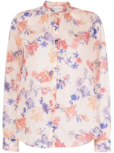 Forte Forte floral-print long-sleeved shirt