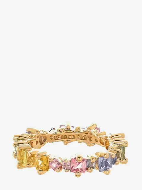Suzanne Kalan 18kt yellow gold sapphire band ring
