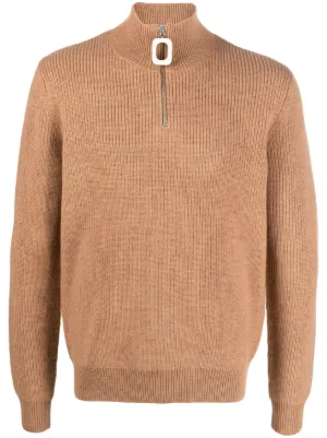 Buy Replica Louis Vuitton Two-Tone Turtleneck Half Zip Sweater