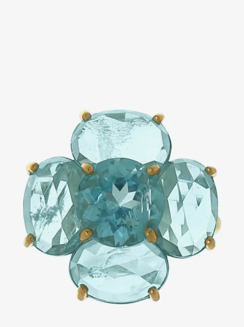 Irene Neuwirth 18kt yellow gold Botanical aquamarine ring