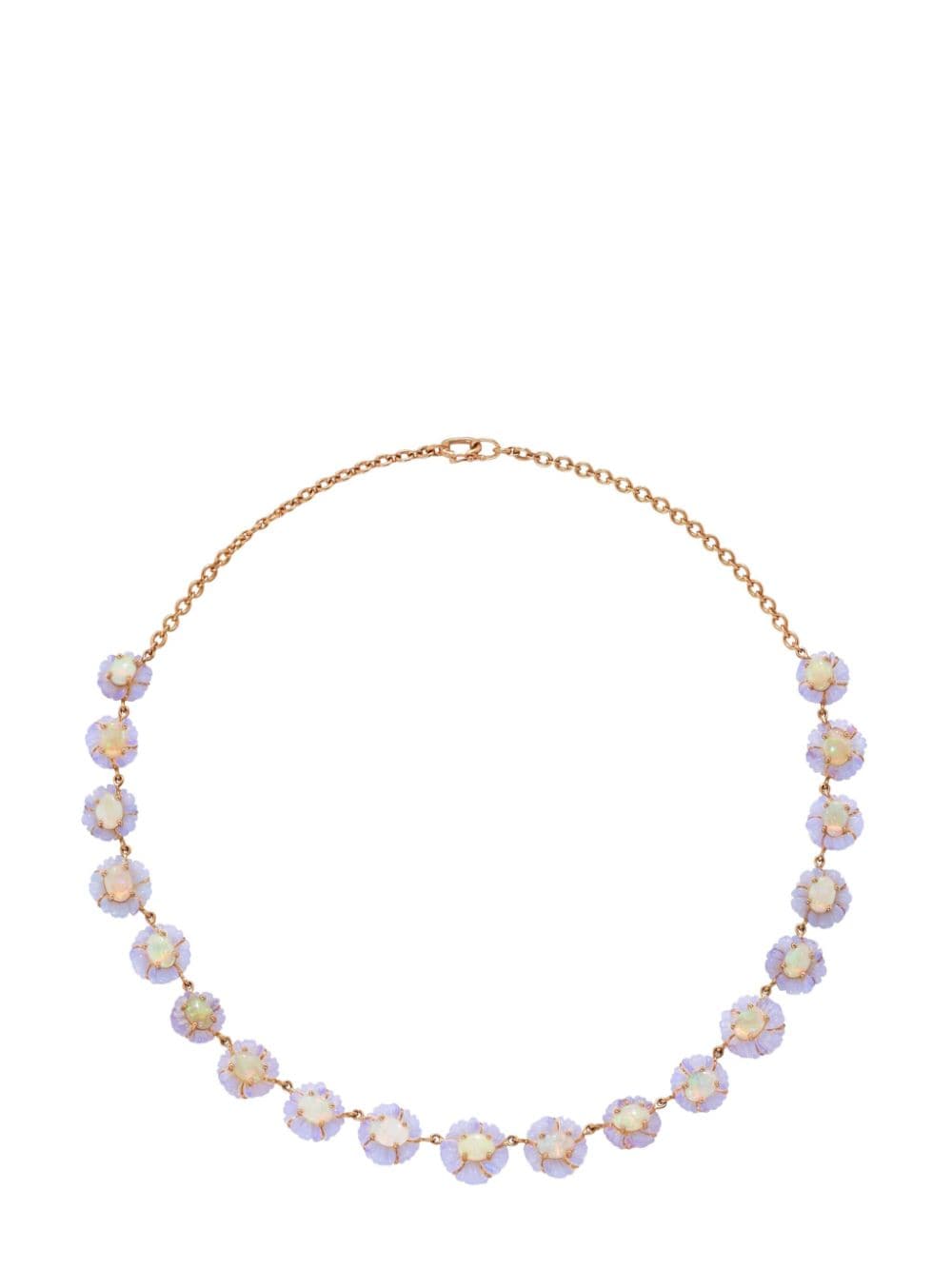Irene Neuwirth Ooak Crystal Opal Flower Necklace In Pink