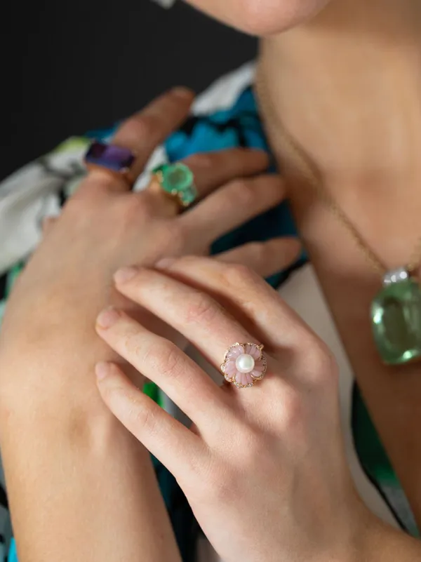 Flower on sale opal ring