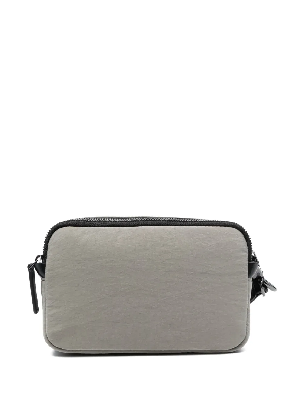 Emporio Armani logo-patch zipped wash bag - Grijs