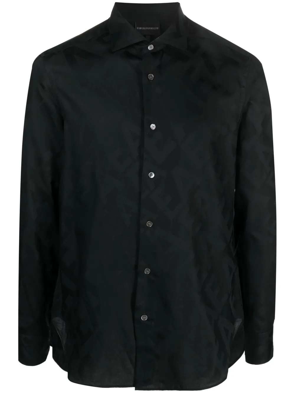 Emporio Armani monogram pattern long sleeve Shirt Farfetch