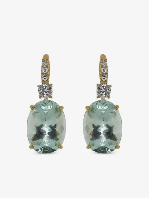 Irene Neuwirth OOAK GEMMY GEM AQUAMARINE /DIAMOND EAR
