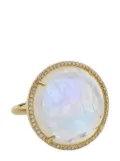 Irene Neuwirth 18kt yellow gold large Classic moonstone and diamond ring