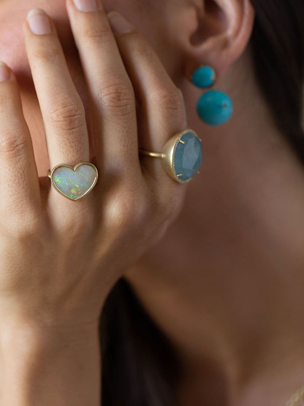 Shop Irene Neuwirth 18kt Yellow Gold Love Opal Cocktail Ring In 金色