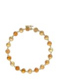 Irene Neuwirth 18kt yellow gold Classic Link fire opal bracelet