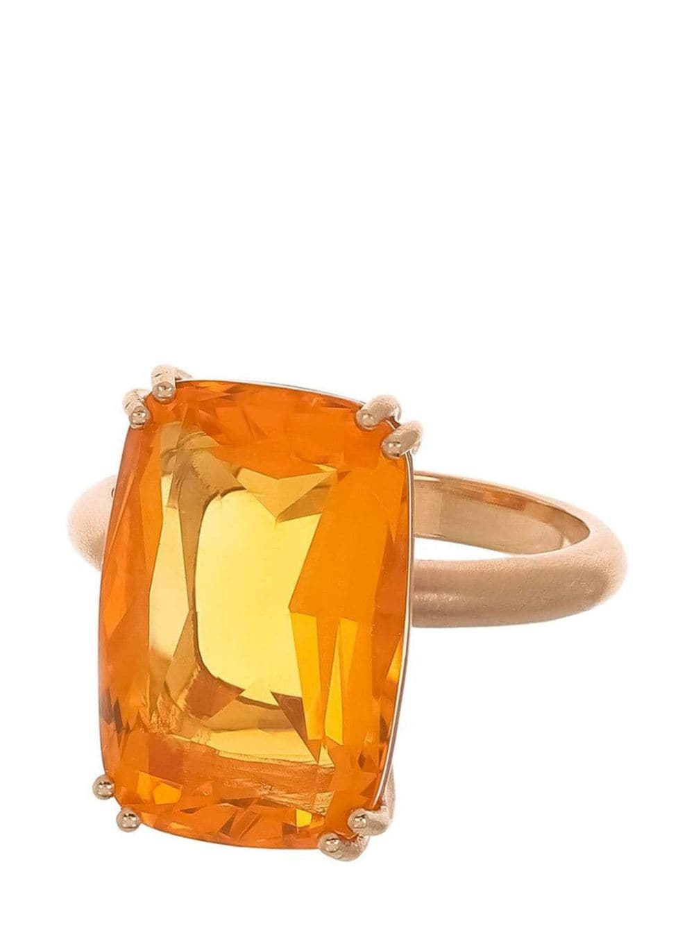 Shop Irene Neuwirth 18kt Rose Gold Double Prong Opal Cocktail Ring In 粉色