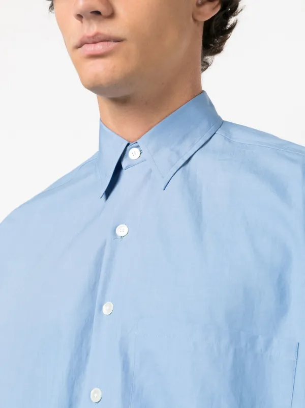 AURALEE Blue Button Shirt