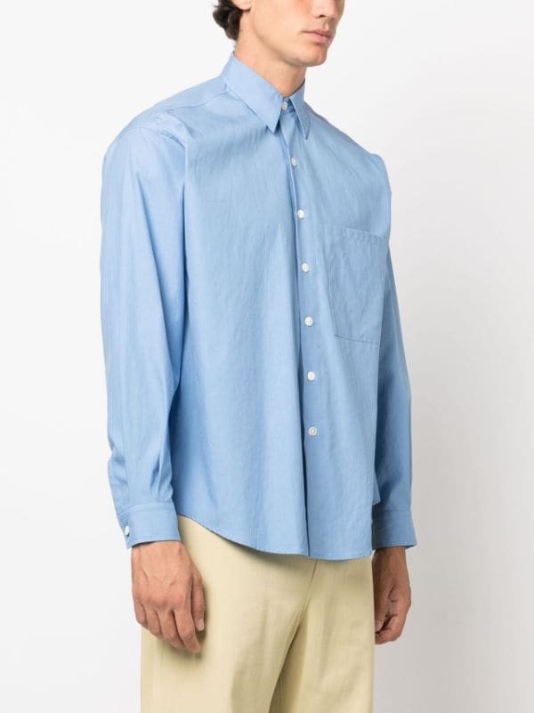 Auralee Cotton long-sleeved Shirt - Farfetch