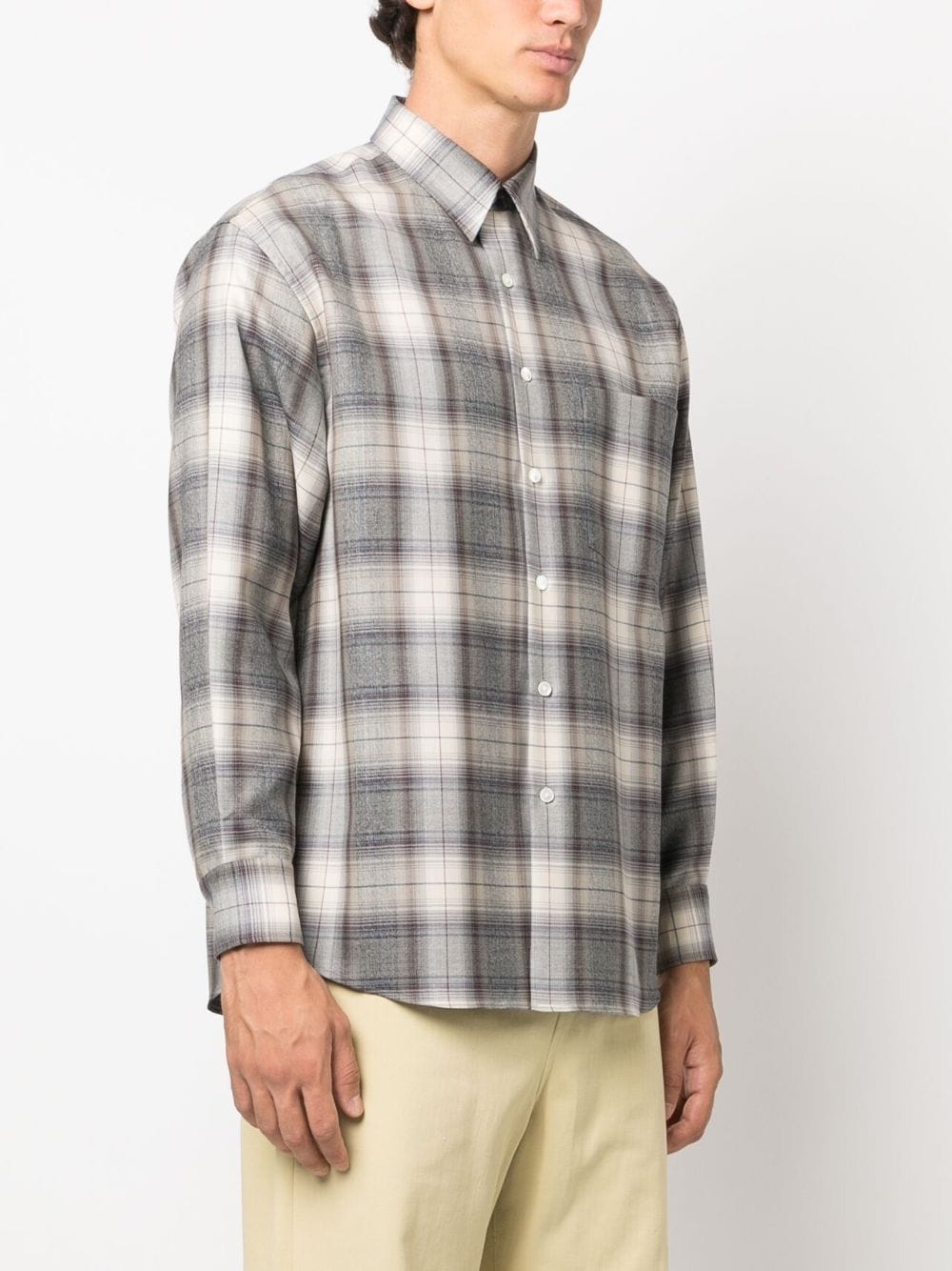 Auralee Light Wool plaid-check Shirt - Farfetch