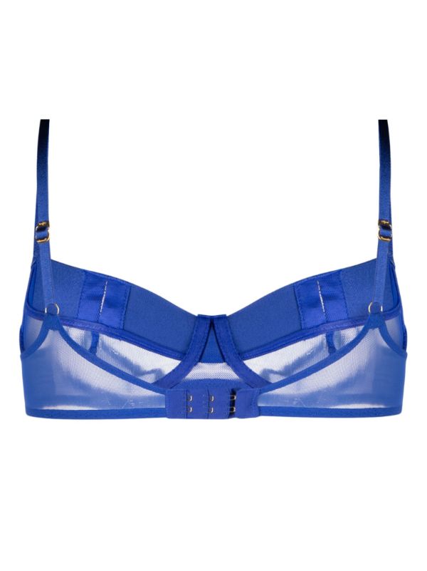 Agent Provocateur Caity sheer-panelled Satin Bra - Farfetch
