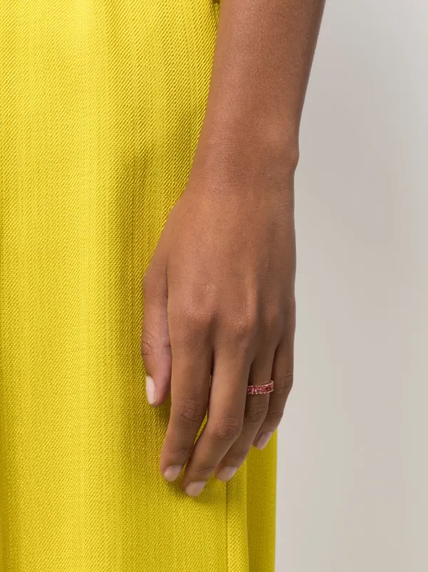 Swarovski Matrix crystal-embellished Ring | Pink | FARFETCH JO