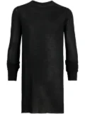Rick Owens long-sleeved marl-knit T-shirt - Black