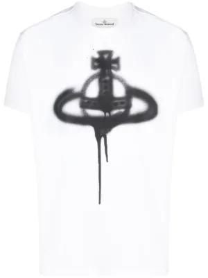 Women's T-shirt With Orb Chain Motif by Vivienne Westwood