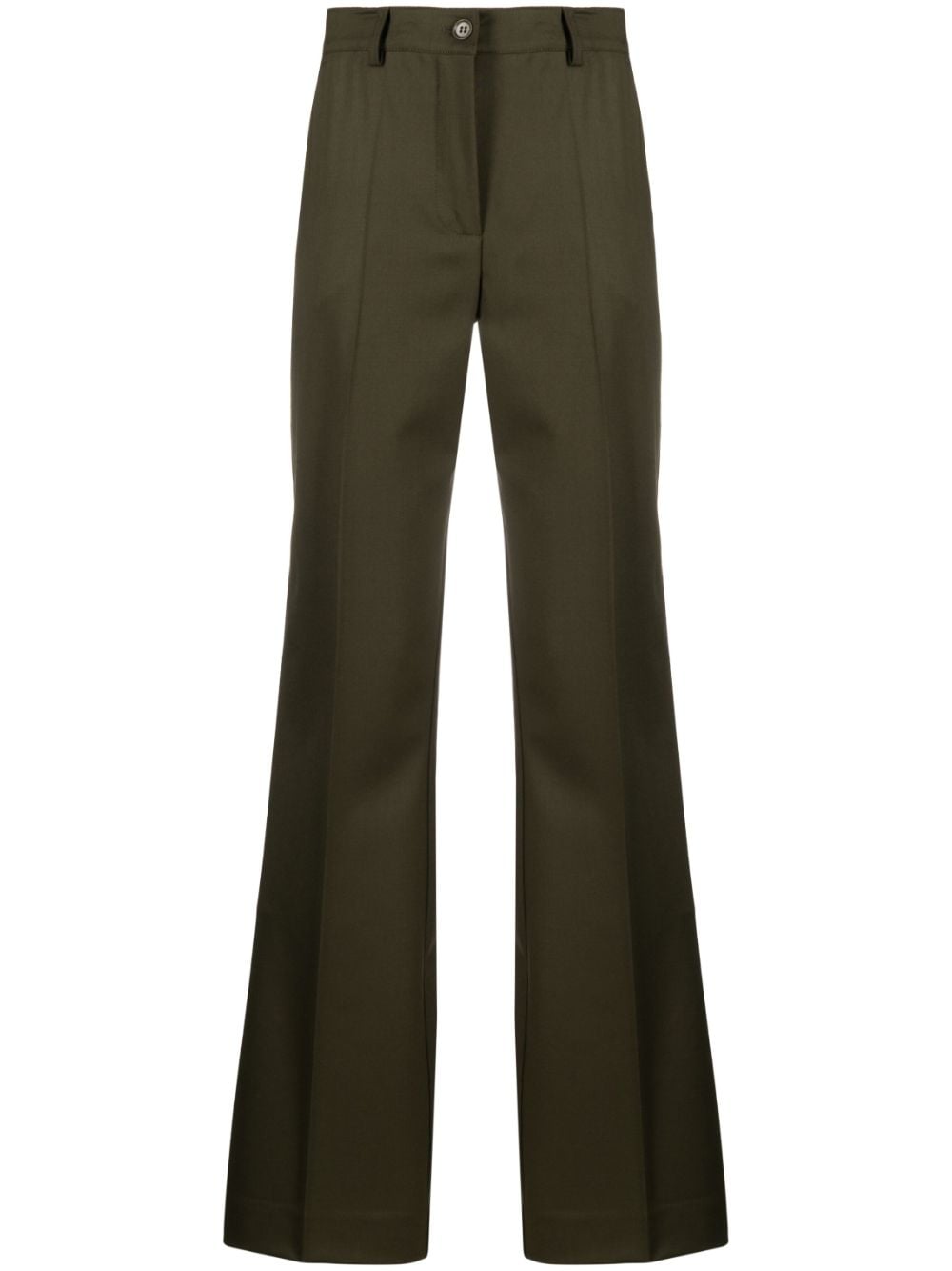 Image 1 of P.A.R.O.S.H. mid-rise virgin-wool flared trousers