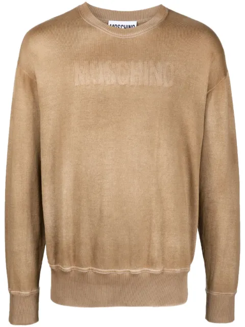Moschino suéter tejido con logo de intarsia