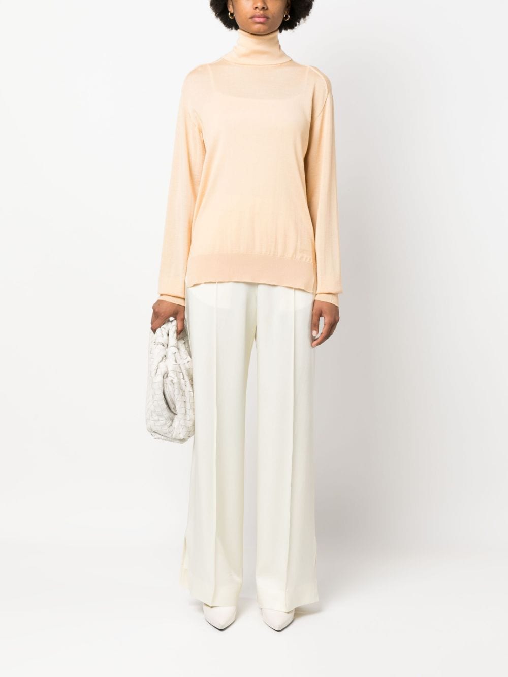 Jil Sander Fijngebreide coltrui - Beige