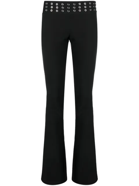 Blumarine eyelet-embellished flared trousers 