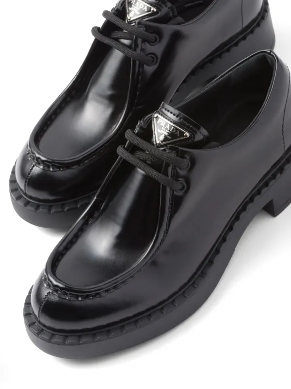 Leather prada clearance shoes