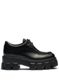 Prada Moonlith brushed leather lace-up shoes - Black